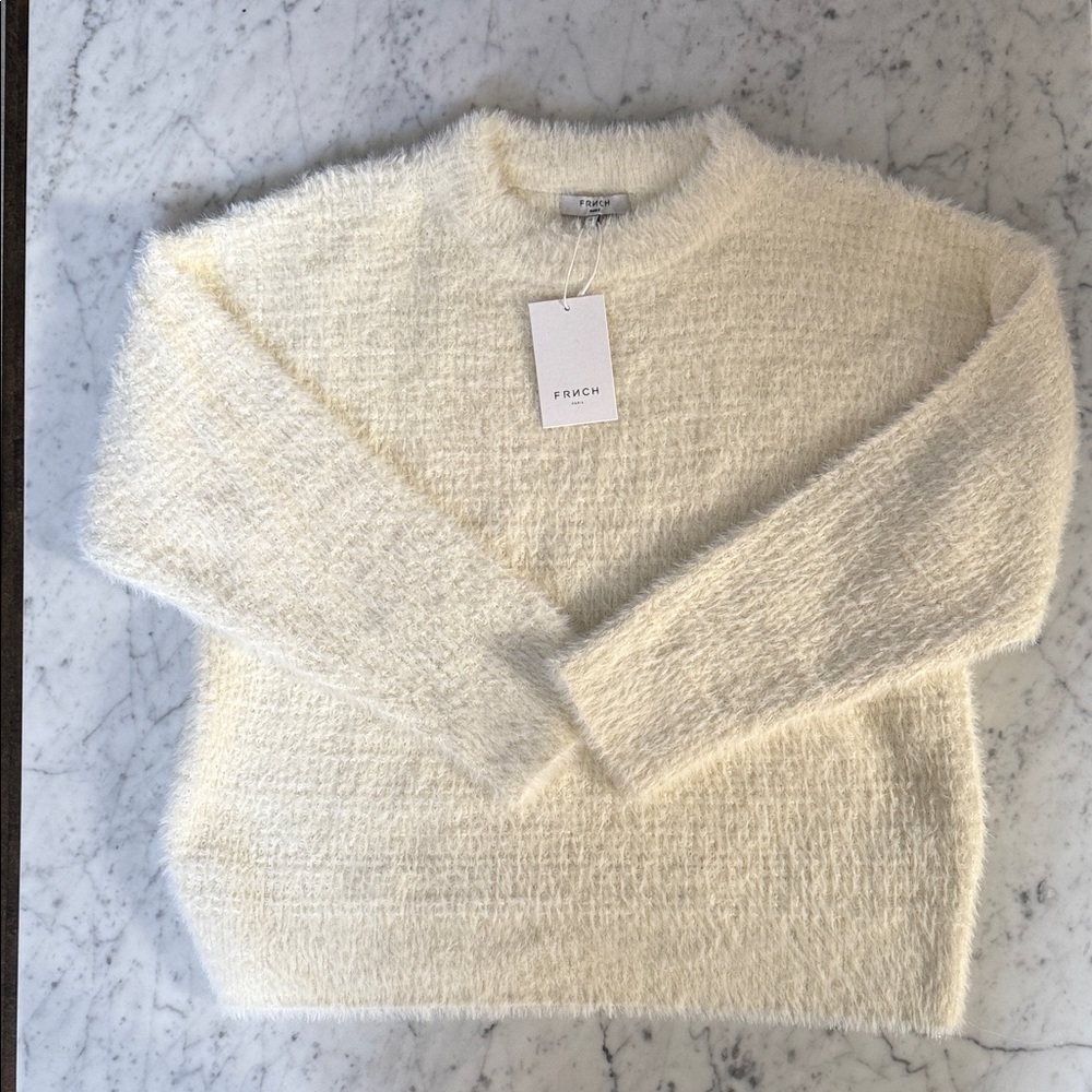 Frenchi Soft Cream Crew Neck Sweater